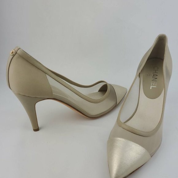 Chanel Metallic Mesh Leather Pump CHANEL - Picture 5 of 13